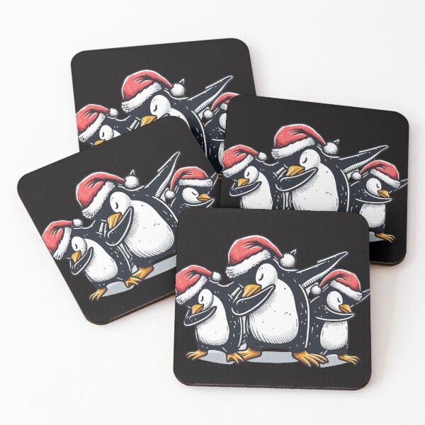 Item preview, Dabbing penguins with Santa hats designed and sold by HeadTurningArt.