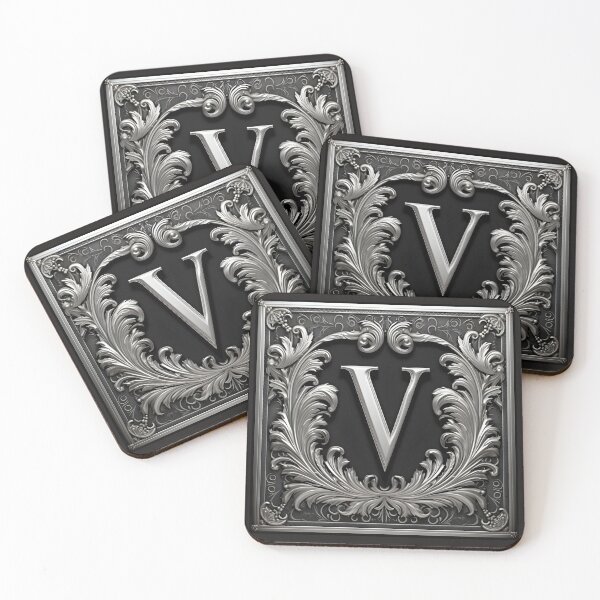Item preview, MONOGRAM LETTER V - ELEGANT STYLE designed and sold by philevera.