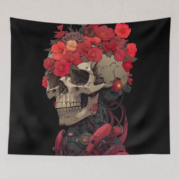 Item preview, floral cyber skull life designed and sold by ururuty.