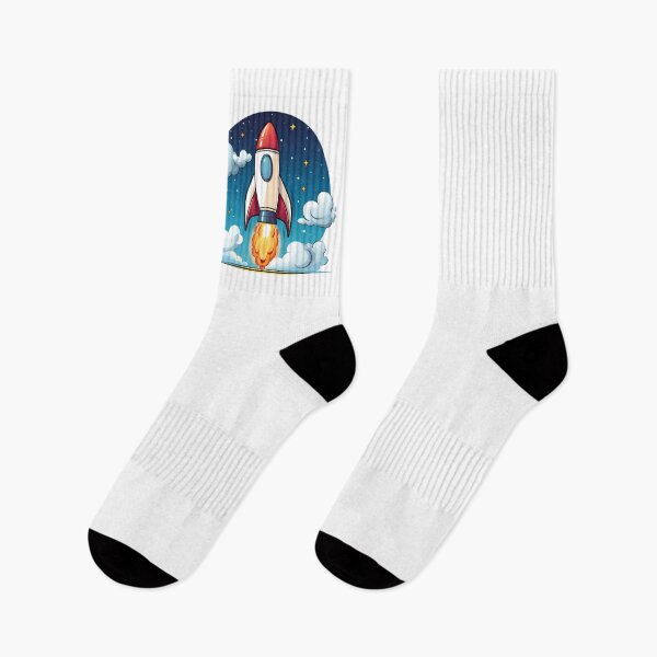 Item preview, Cartoon Artistic Style Rocket Rocket Ship Painting Drawing Logo Sticker, wall arts, Art Prints and More designed and sold by Kevin Lou.