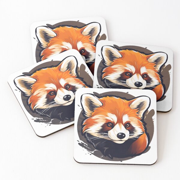 Item preview, Cartoon Artistic Style Red Panda Painting Drawing Logo Sticker, wall arts, Art Prints and More designed and sold by Kevin Lou.