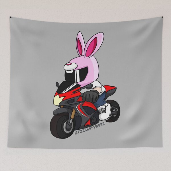 Item preview, Biker Bunny Mini designed and sold by TwoShoesWood.