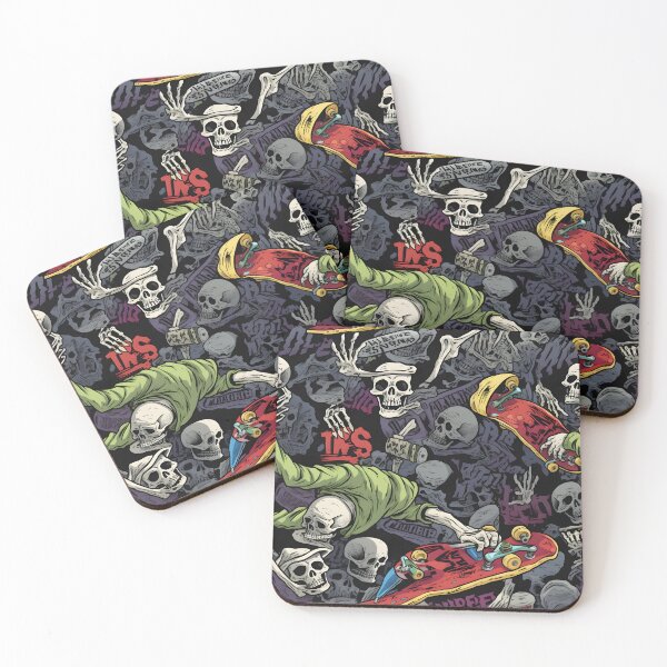 Item preview, Thrashin' Bones: Skateboarding Skulls with a Rebel Attitude designed and sold by inkArtistryfine.
