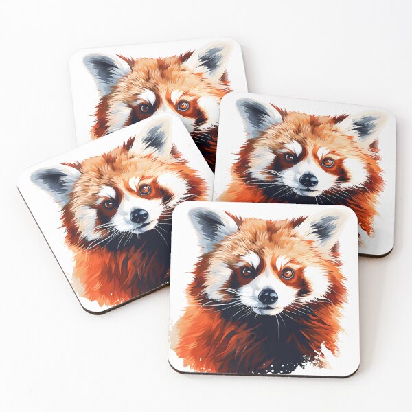 Item preview, Cartoon Artistic Style Red Panda Painting Drawing Logo Sticker, wall arts, Art Prints and More designed and sold by Kevin Lou.