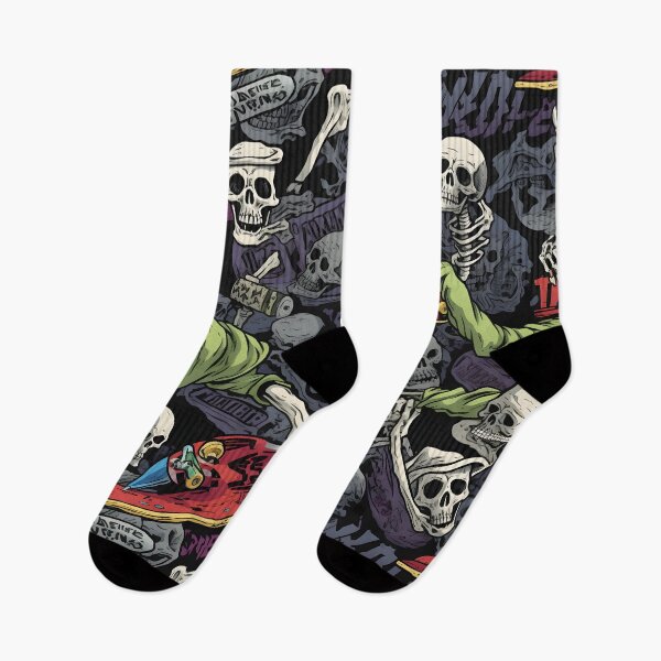 Item preview, Thrashin' Bones: Skateboarding Skulls with a Rebel Attitude designed and sold by inkArtistryfine.