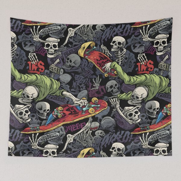 Item preview, Thrashin' Bones: Skateboarding Skulls with a Rebel Attitude designed and sold by inkArtistryfine.