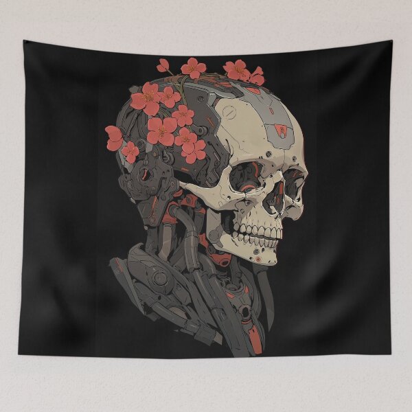 Item preview, floral cyber skull life designed and sold by ururuty.