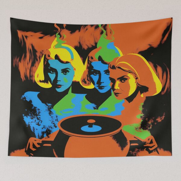 Item preview, Witches Around a Cauldron Pop Art 1 designed and sold by AstroRisq.