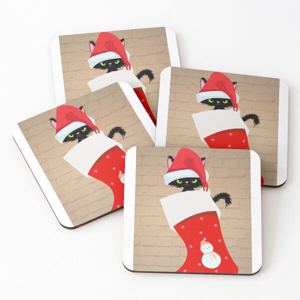 Item preview, Cat in Christmas stocking - Merry catmas designed and sold by dwangarts.