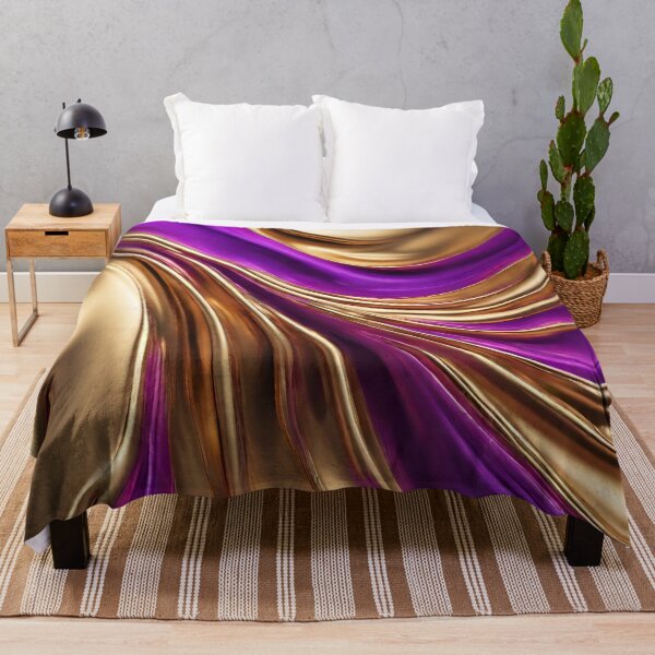 Item preview, Modern Abstract Flow Art- Purple and Gold designed and sold by artcolory.