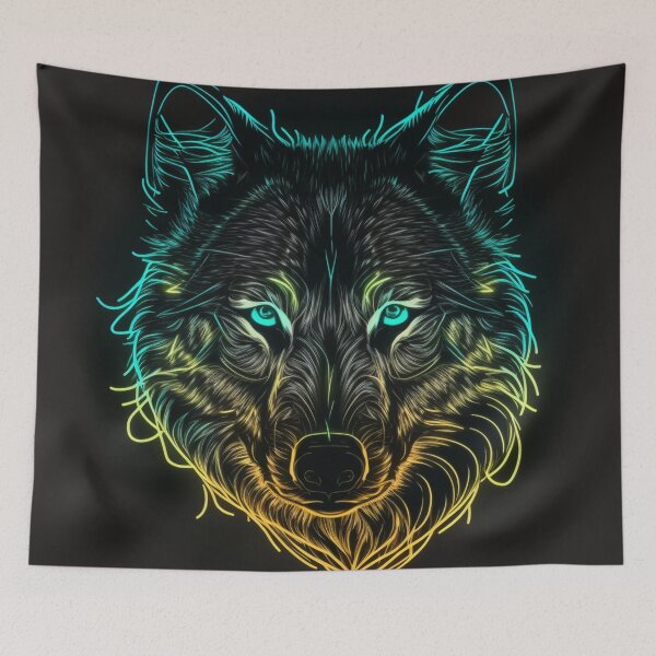Item preview, Wolf Neon Art 3 designed and sold by AstroRisq.