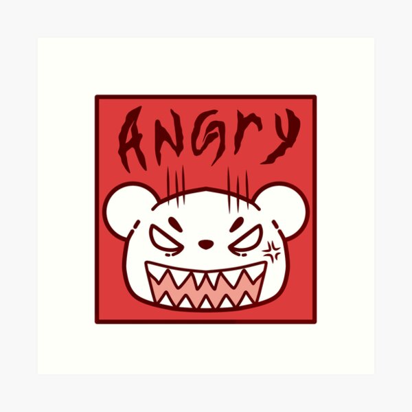 Item preview, angry bear designed and sold by LittleCrowHead.
