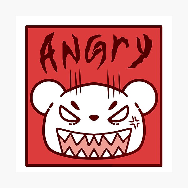 Item preview, angry bear designed and sold by LittleCrowHead.