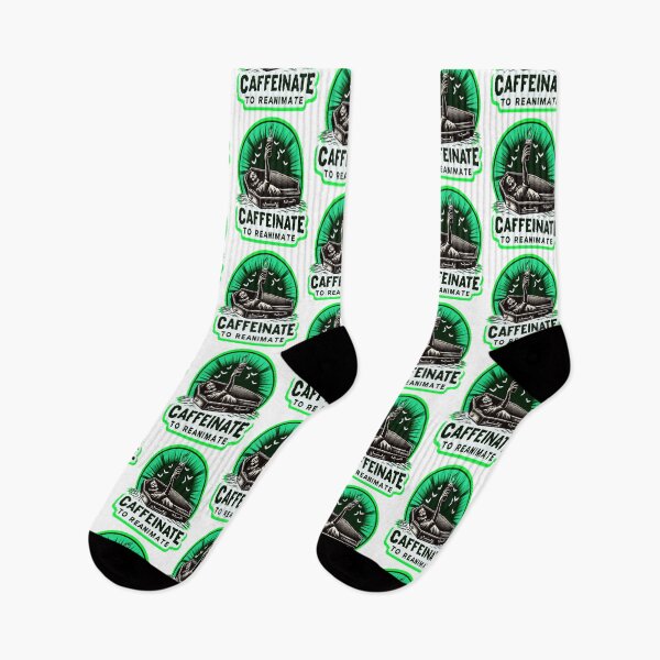Item preview, Caffeinate to Reanimate - Zombie Coffin Coffee - Dark Green Design designed and sold by MegaDirt.
