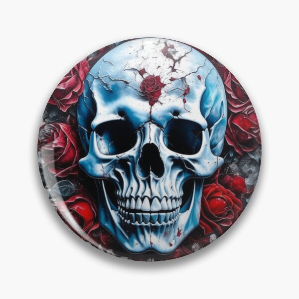 Item preview, Calaveras y Huesos Rosas Rojas Metal Rock designed and sold by PugD.