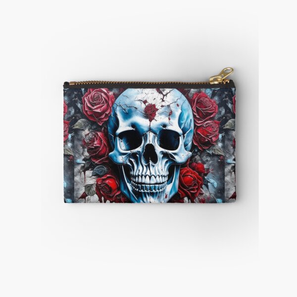 Item preview, Skulls and Bones Red Roses Metal Rock designed and sold by PugD.