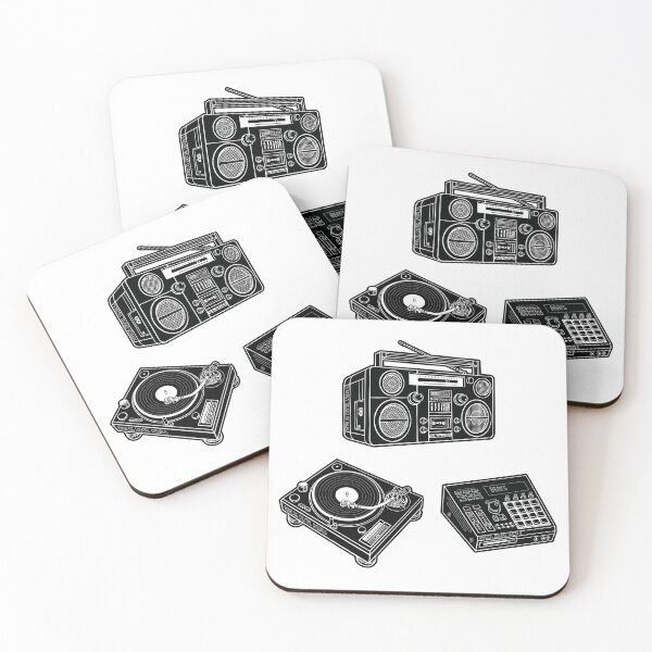 Item preview, Boombox, Beat Maker, Turntable (White Lines) Analog / Music designed and sold by analogdigitalvz.