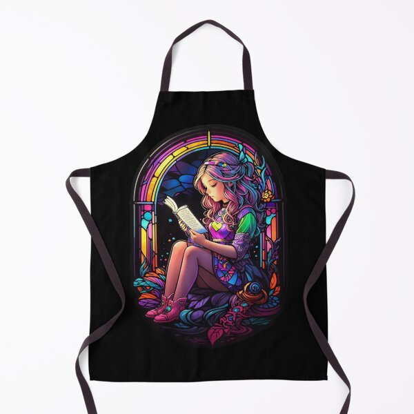 Item preview, Stained Glass Book Aesthetic, Girl Reading Book designed and sold by Desfix.