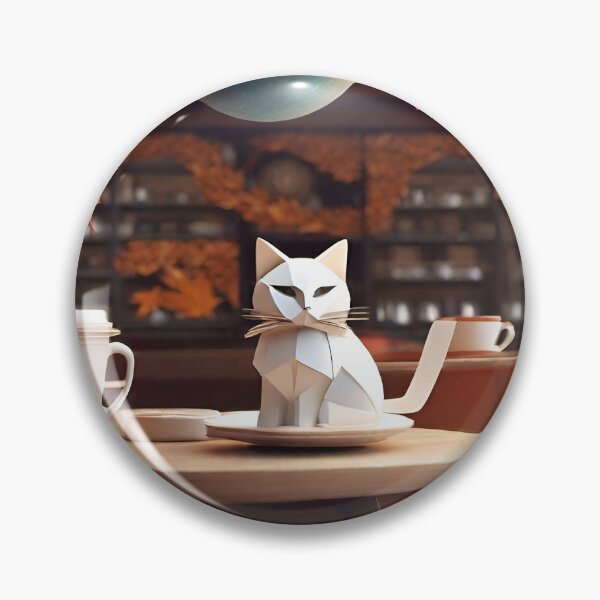 Item preview, Origami Kitty Coffee Shop in the Fall designed and sold by HalluciGenetics.