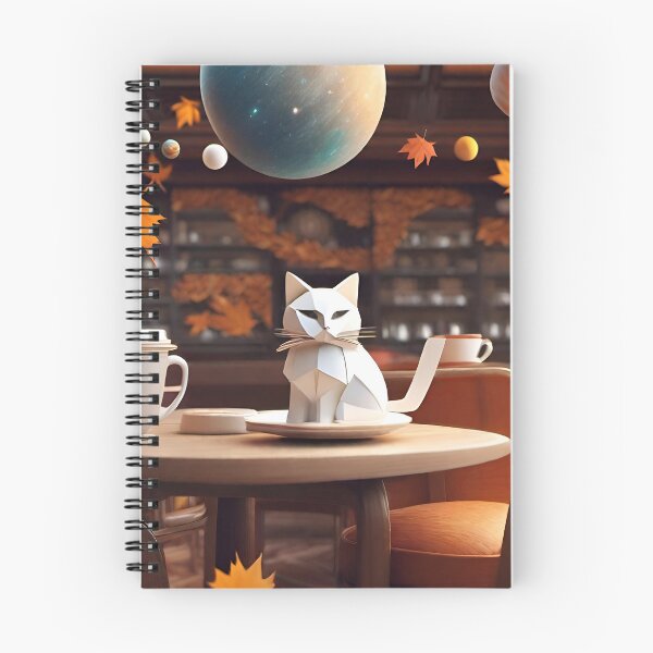 Item preview, Origami Kitty Coffee Shop in the Fall designed and sold by HalluciGenetics.