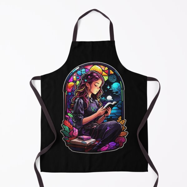 Item preview, Stained Glass Book Aesthetic, Girl Reading Book designed and sold by Desfix.