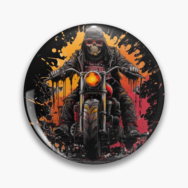 Item preview, Apocalyptic Biker No2: skeleton on a Motorcycle designed and sold by GrungeGarage.
