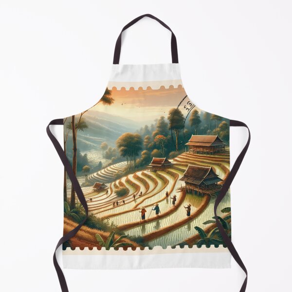Item preview, Laotian Rice Terraces at Sunrise designed and sold by MokkaCattern.