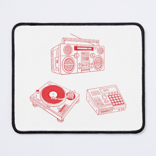 Item preview, Boombox, Beat Maker, Turntable (Red Lines) Analog / Music designed and sold by analogdigitalvz.