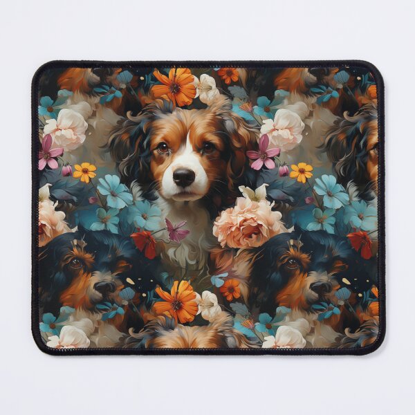 Item preview, Exclusive Artwork Cute Dogs Floral Puppies Gift Ideas P104-3 designed and sold by MPCFICTION.