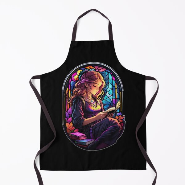 Item preview, Stained Glass Book Aesthetic, Girl Reading Book designed and sold by Desfix.