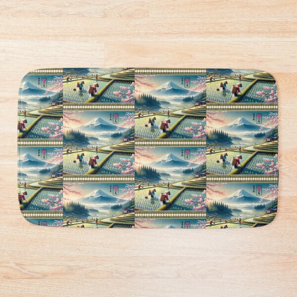 Item preview, Springtime at Mt. Fuji Rice Fields designed and sold by MokkaCattern.