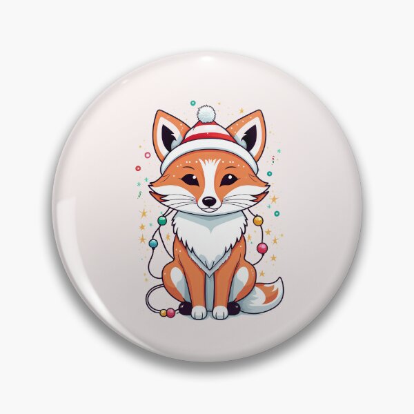 Item preview, Cute Fox Santa With Christmas Lights designed and sold by Itsheartshop.