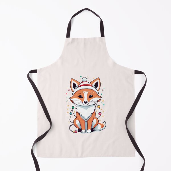 Artikelvorschau, Niedlicher Fuchs-Weihnachtsmann mit Weihnachtsbeleuchtung entworfen und verkauft von Itsheartshop.