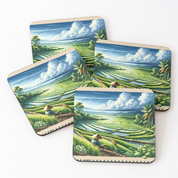 Item preview, Emerald Rice Fields of Vietnam designed and sold by MokkaCattern.