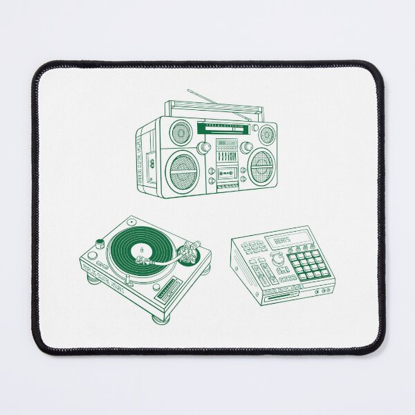Item preview, Boombox, Beat Maker, Turntable (Cadmium Green Lines) Analog / Music designed and sold by analogdigitalvz.