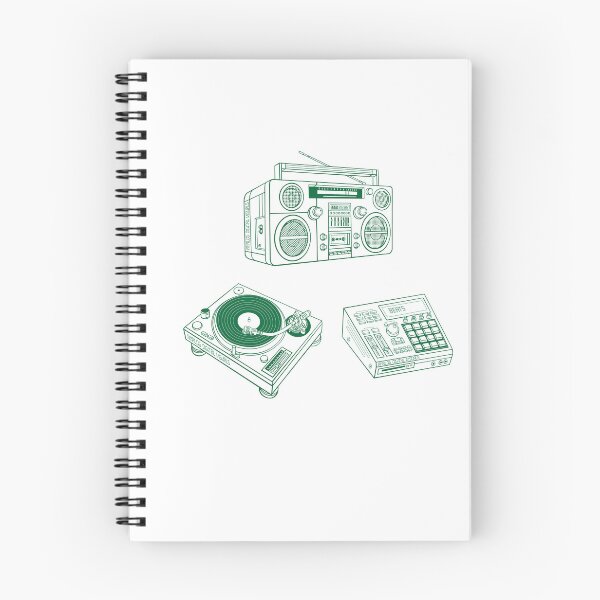 Item preview, Boombox, Beat Maker, Turntable (Cadmium Green Lines) Analog / Music designed and sold by analogdigitalvz.