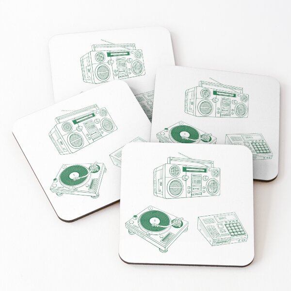 Item preview, Boombox, Beat Maker, Turntable (Cadmium Green Lines) Analog / Music designed and sold by analogdigitalvz.