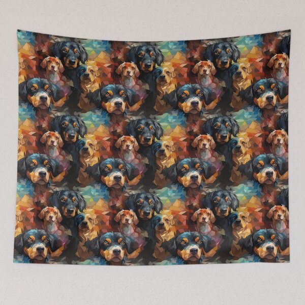 Item preview, Exclusive Artwork Cute Dogs Mosaic Puppies Gift Ideas P103-3 designed and sold by MPCFICTION.