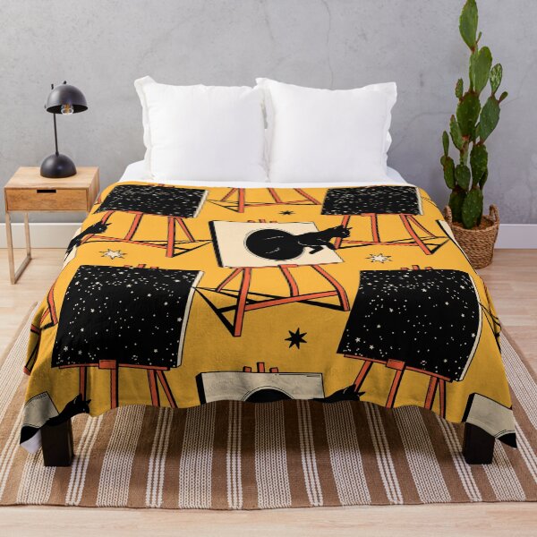 Item preview, Inspired Black Cat Pattern in yellow designed and sold by charcoalcatco.