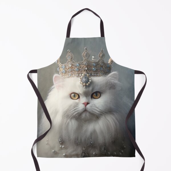 Item preview, White Persian Cat with Crown 02 designed and sold by Elisabeth Lucas.