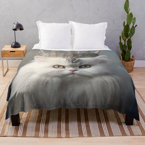 Item preview, White Persian Cat with Crown 02 designed and sold by Elisabeth Lucas.