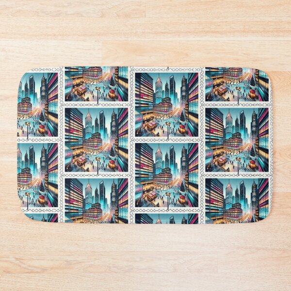 Item preview, Christmas Eve in the Bustling City designed and sold by MokkaCattern.