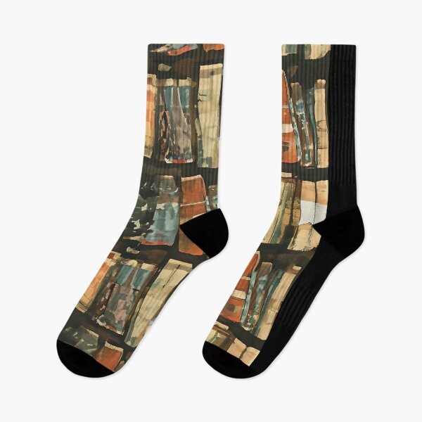 Item preview, Bookshelf pattern Bill Sienkiewicz flat graphic design designed and sold by ChataMaroon.