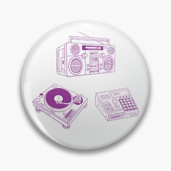 Item preview, Boombox, Beat Maker, Turntable (Violet Lines) Analog / Music designed and sold by analogdigitalvz.