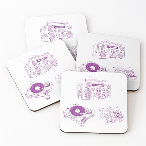 Item preview, Boombox, Beat Maker, Turntable (Violet Lines) Analog / Music designed and sold by analogdigitalvz.