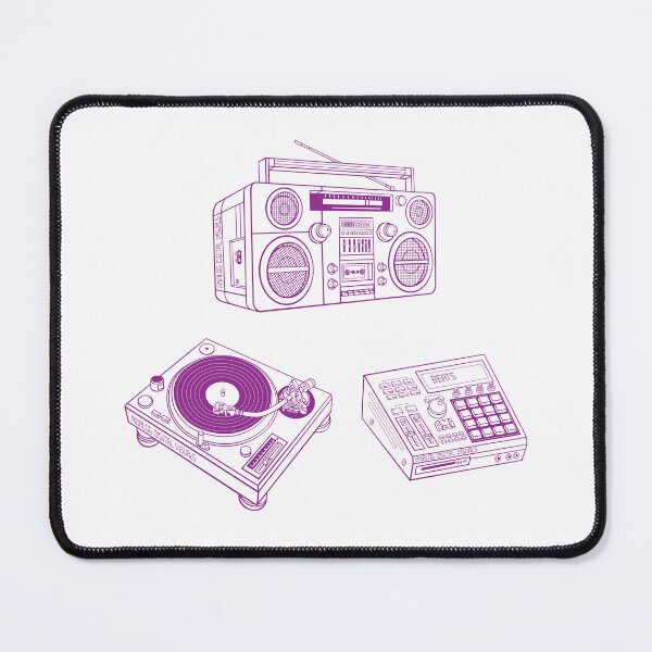 Item preview, Boombox, Beat Maker, Turntable (Violet Lines) Analog / Music designed and sold by analogdigitalvz.