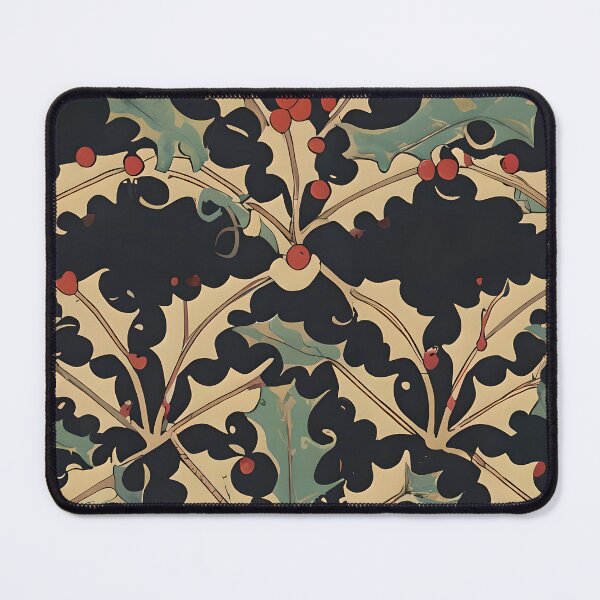 Item preview, Christmas holly pattern Bill Sienkiewicz Yellow designed and sold by ChataMaroon.