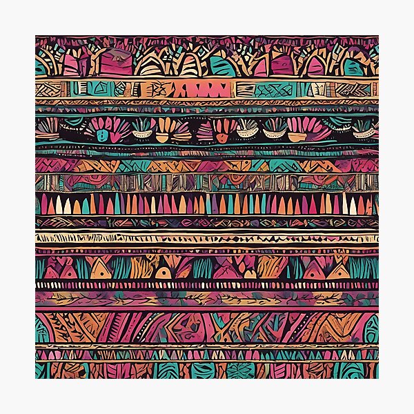 Item preview,   Spectacular Colorful Tribal Pattern designed and sold by DigiDreamyArt.