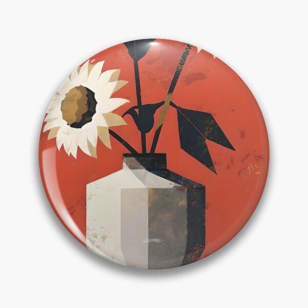 Item preview, Daisy flowers Bill Sienkiewicz flat graphic design designed and sold by ChataMaroon.
