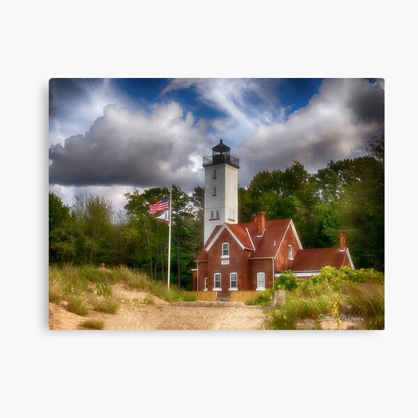 Item preview, The Light on Presque Isle Beach designed and sold by Kathy Weaver.